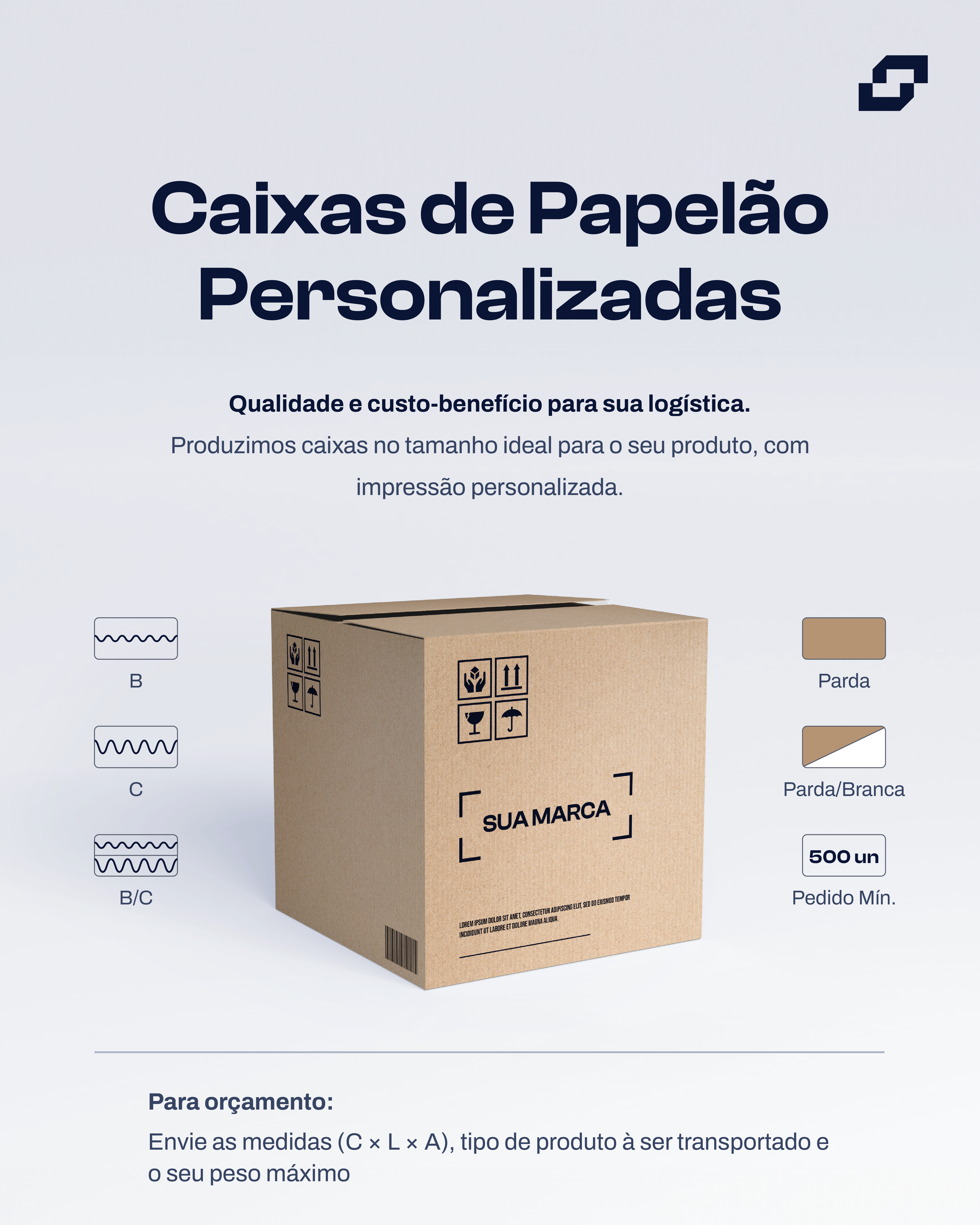 Caixa de Papelão Personalizada S Embalagens